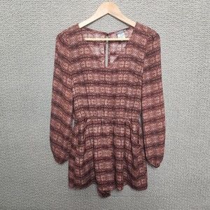 EARTHBOUND Women's Short Brown Mini Dress Size S